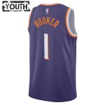 Phoenix Suns Trikot Devin Booker Nike 2023-24 Icon Edition Lila Swingman - Kinder